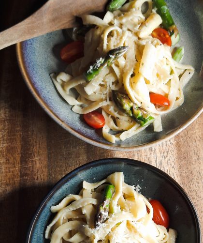 Pasta mit Spargel und Parmesan