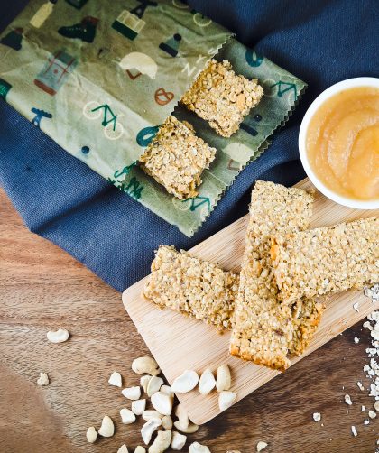 Müsliriegel mit Apfelmus & Cashews